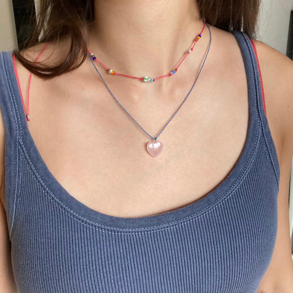 PEBBLE NECKLACE in berry